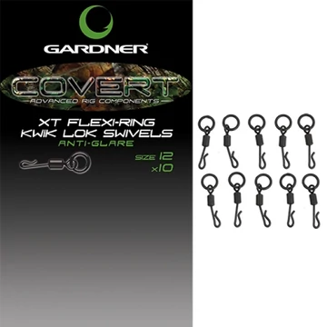Gardner Covert XT Flexi-Ring Kwik Lok Swivels gyorskapcsos karikás forgó