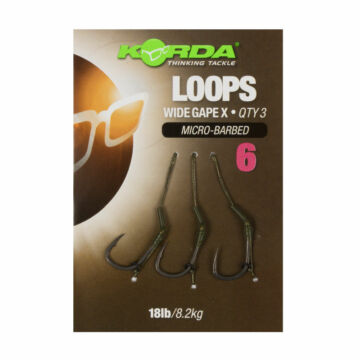 Korda Loop Rigs Wide Gape-X 18lb 3 db