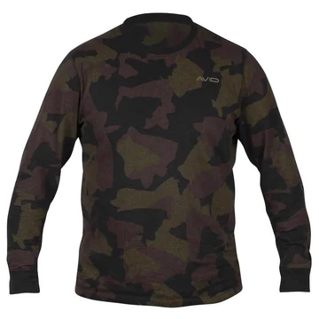 Avid Carp Distortion Camo Lite T-Shirt- Long Sleeve póló S