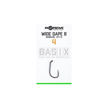Korda Basix Barbless Wide Gape Hook szakáll nélküli pontyozó horog 6