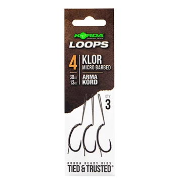 Korda Loop Rigs Klor Size 4 30lb