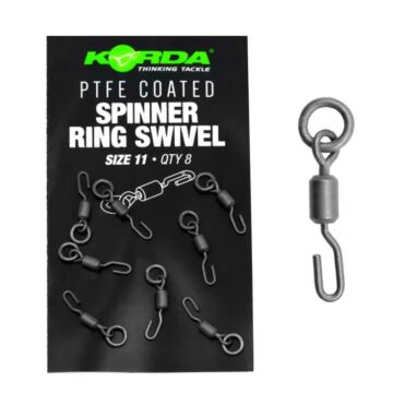 Korda PTFE Spinner Ring Swivel XX forgó Size 11