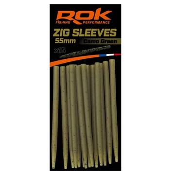 Rok Fishing Zig Sleeves Camo Green gubancgátló hüvely