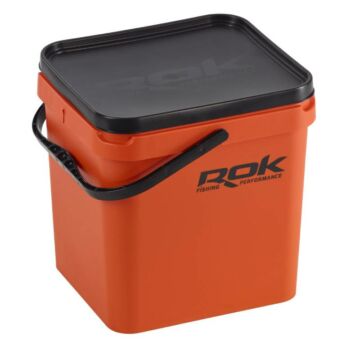 Rok Square Bait Bucket szögletes csalis vödör fedéllel 17 liter narancs