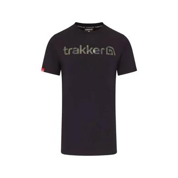 Trakker CR Logo T-Shirt Black Camo póló M