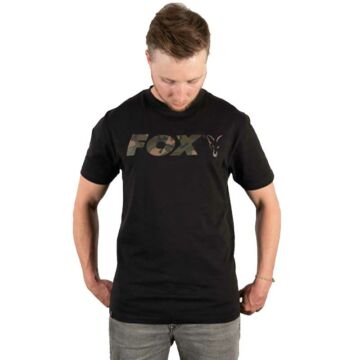 Fox Black/Camo Chest Print T-Shirt póló
