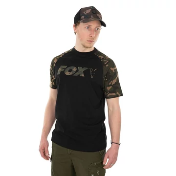 Fox Black/Camo Raglan T-Shirt póló XXL