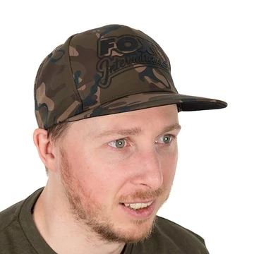 Fox Camo Flat Peak Snapback Cap baseball sapka