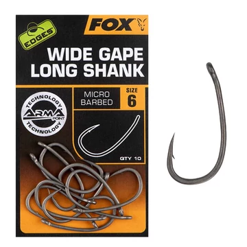 Fox Edges Armapoint Super Wide Gape Long shank pontyozó horog