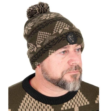 Fox Festive Bobble Hat téli sapka