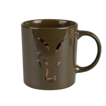 Fox Green and Camo Head Ceramic Mug bögre