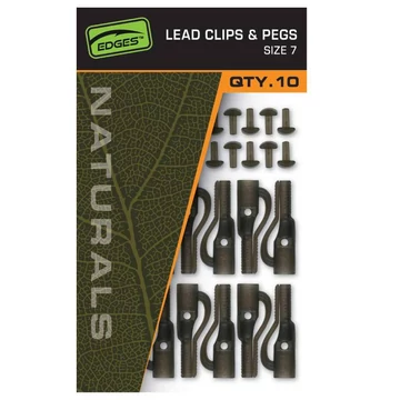 Fox Naturals Lead CLips &amp; Pegs ólomklipsz