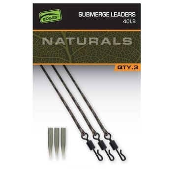 Fox Naturals Submerge Leaders 40lb ólommentes leader 3 db