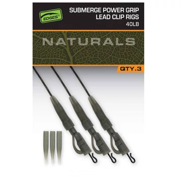 Fox Naturals Submerge Power Lead Clip Leaders 40lb ólommentes leader 3db