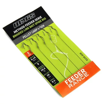 Nevis Method Feeder fonott előke csalitüskével 5 db 6.-os méret