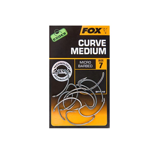 Fox Edges Armapoint Curve Medium Hook pontyozó horog