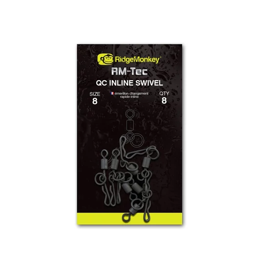 RidgeMonkey RM-Tec QC Inline Swivel gyorskapcsos karikás forgó