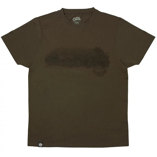 Fox Chunk Dark Khaki Scenic póló