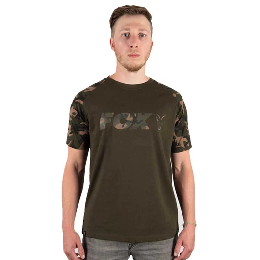 Fox Camo/Khaki Raglan T-Shirt póló 3XL