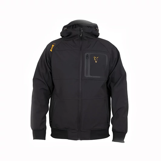 Fox Collection Black & Orange Shell Hoodie kabát
