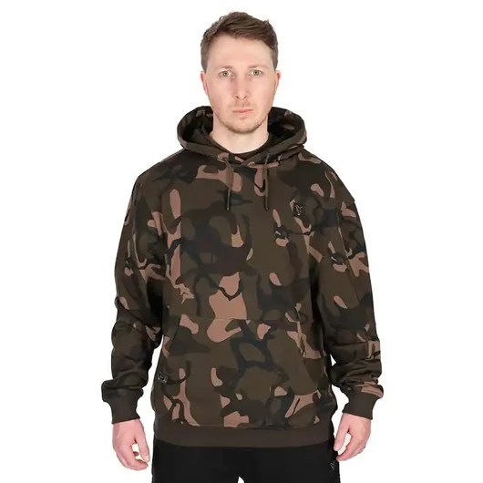 Fox LW Khaki / Camo Split Zip Hoody kapucnis felső