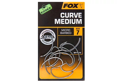Fox Edges Armapoint Curve Medium Hook pontyozó horog