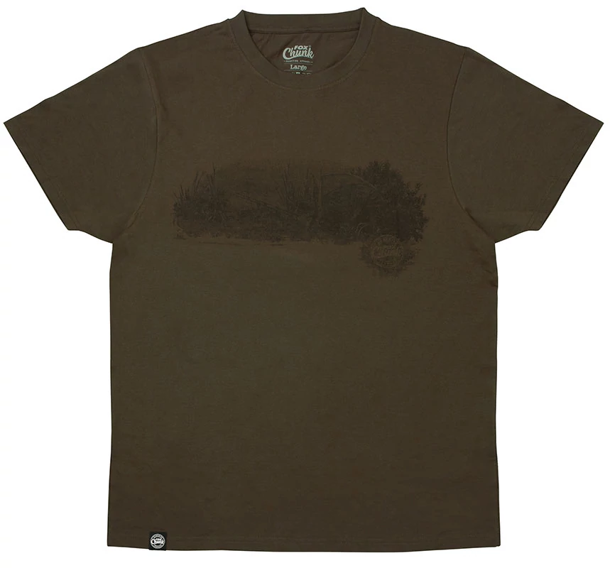 Fox Chunk Dark Khaki Scenic póló