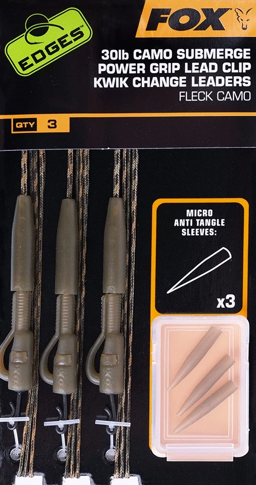 Fox Submerge Power Grip Lead Clip Kwik Change Leaders 3db