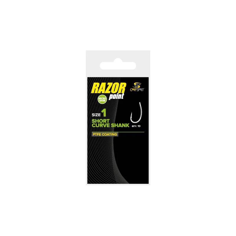 Carp Spirit Razor Point Short Curve Shank pontyozó horog 4