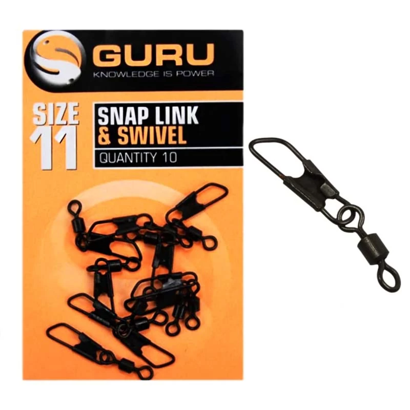 Guru Size 11 Snap Link & Swivel forgókapocs