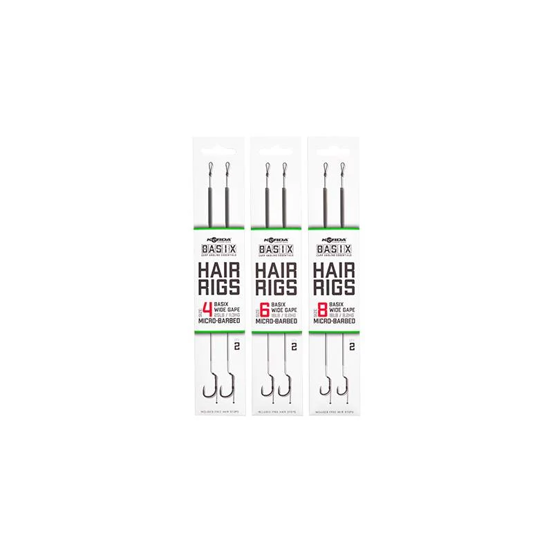 Korda Basix Hair Rigs kész szerelék 2db