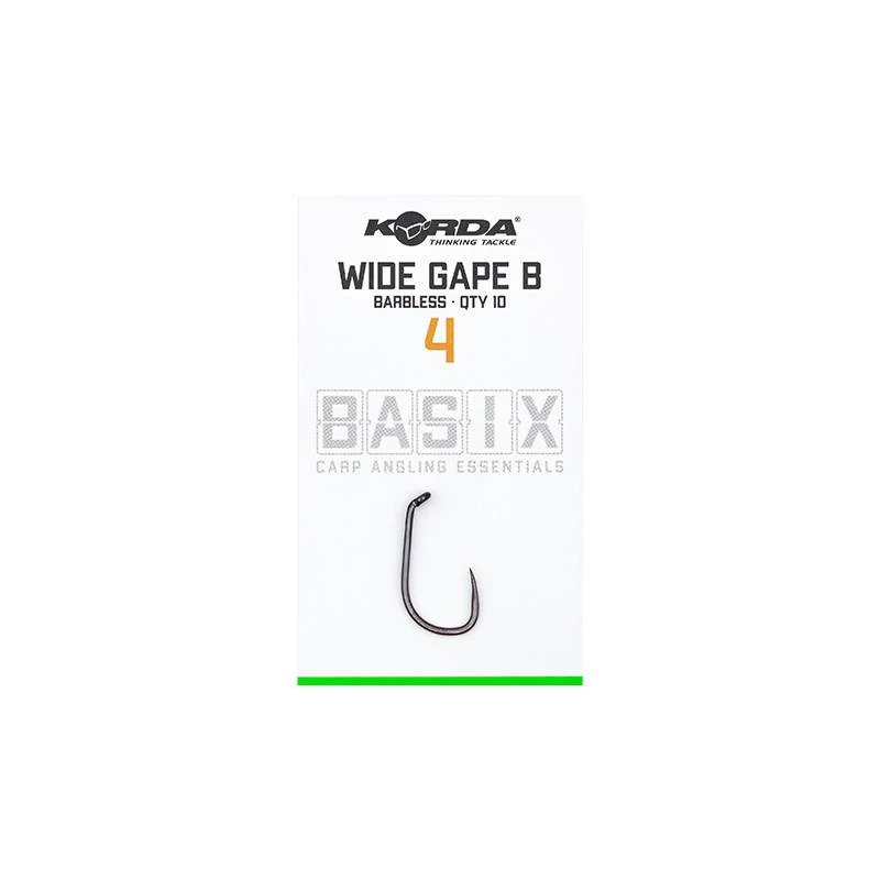 Korda Basix Barbless Wide Gape Hook szakáll nélküli pontyozó horog