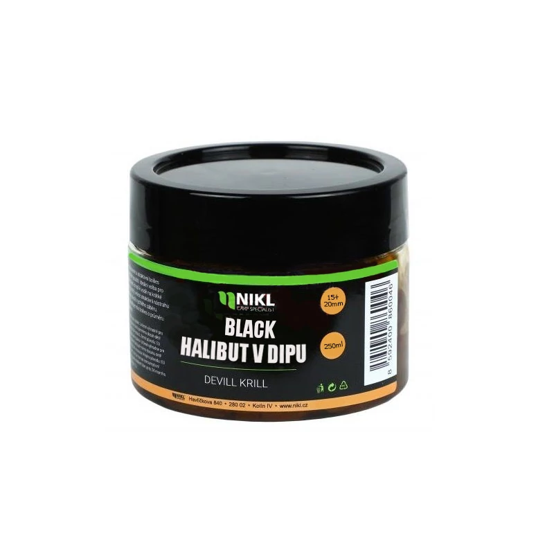 Nikl Black Halibut dippelt pellet 15mm/20mm 250g