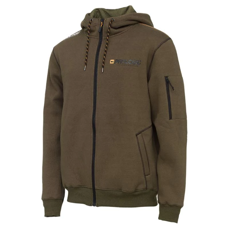 Prologic Carpio Zip Hoodie Army Green cipzáras kapucnis felső