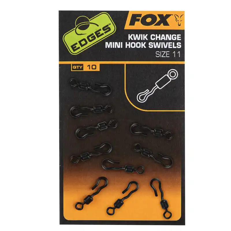 Fox Edges Kwik Change Mini Hook Swivel gyorskapcsos mikro forgó 11-es