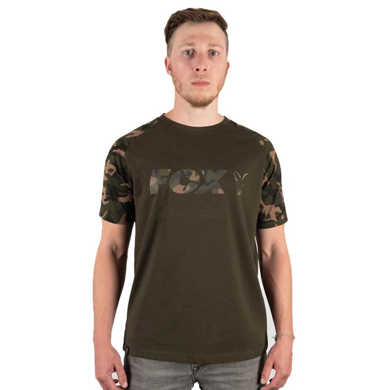Fox Camo/Khaki Raglan T-Shirt póló 3XL