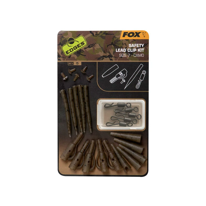 Fox Edges Camo Safety Lead Clip Kit biztonsági ólomklipsz szett